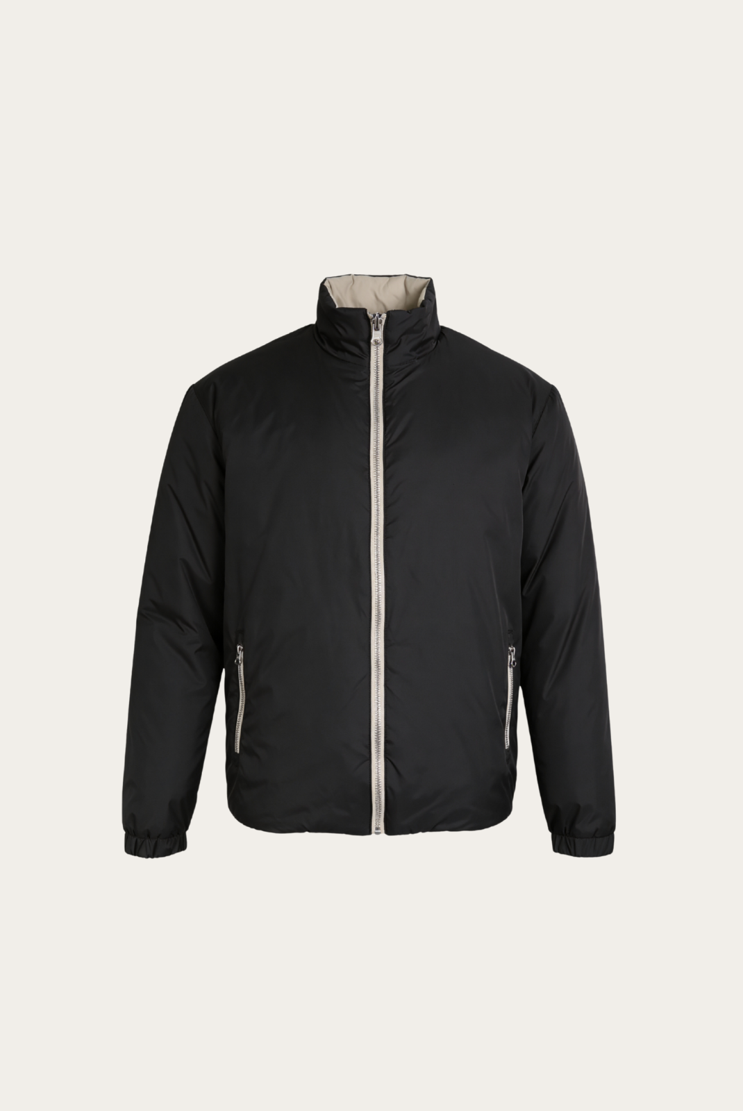 Schwarzer Windbreaker