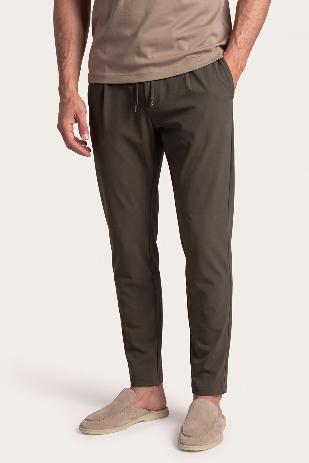 Pantalon stretch Beige