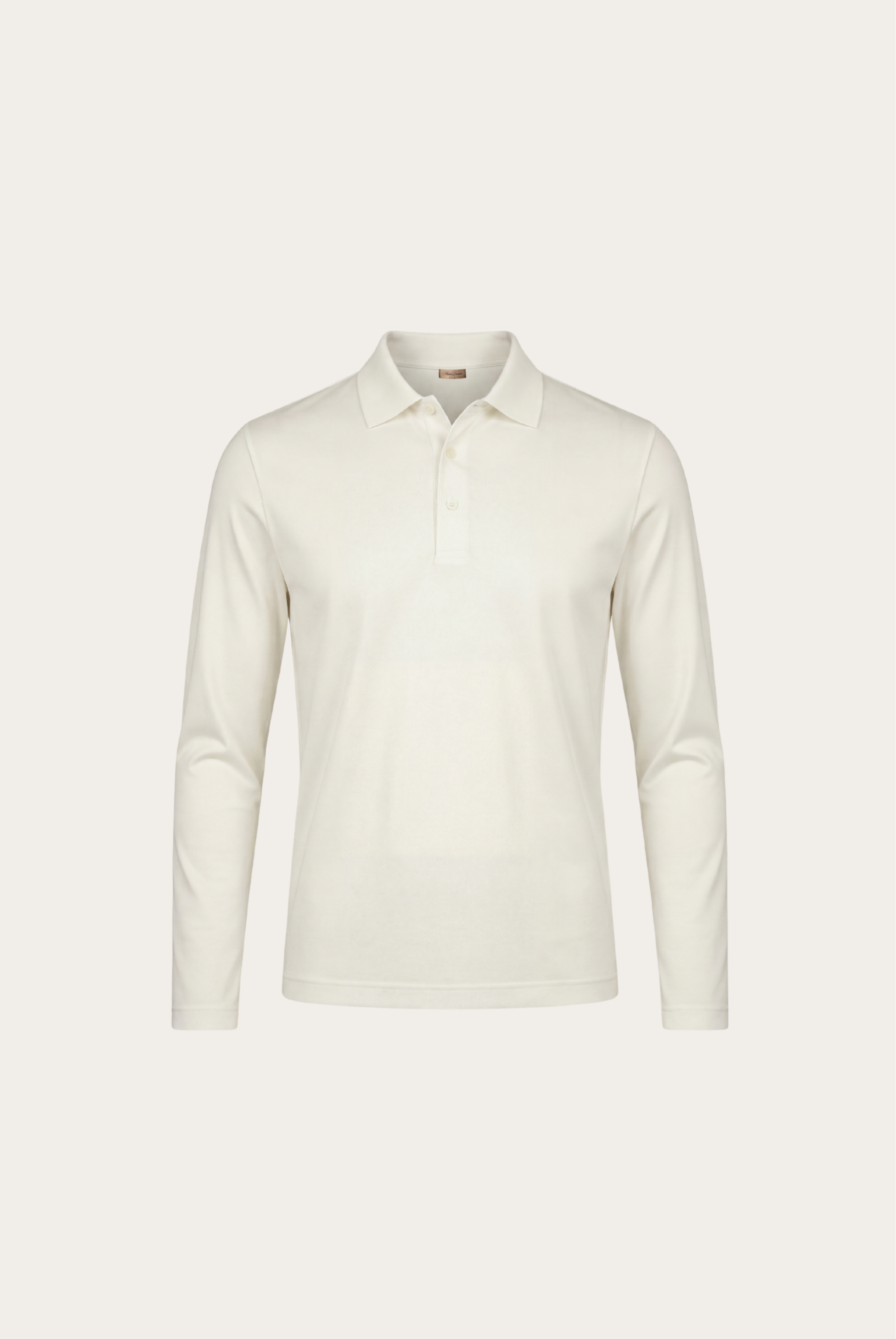 White Long Sleeve Polo