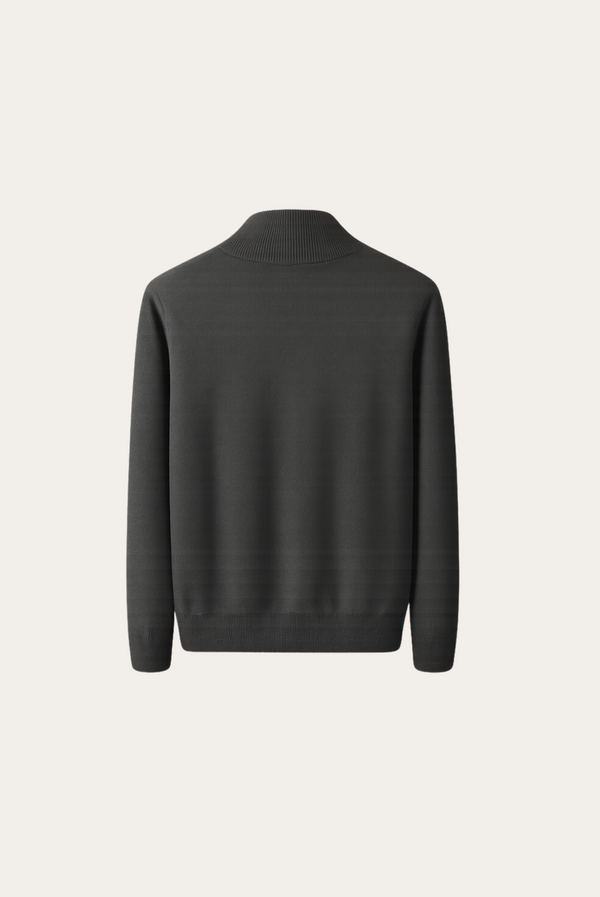 Grey Inside-Out Cashmere Cardigan