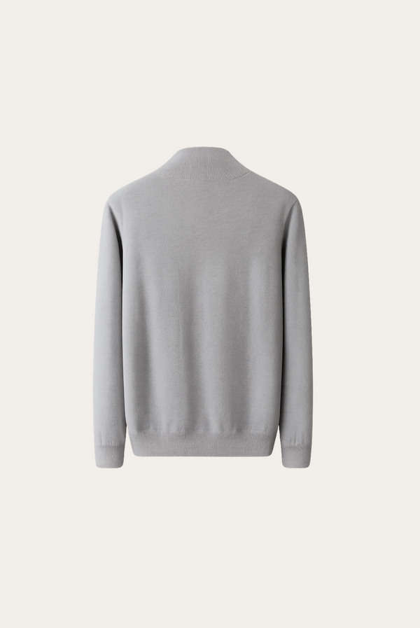 Light Grey Inside-Out Cashmere Cardigan