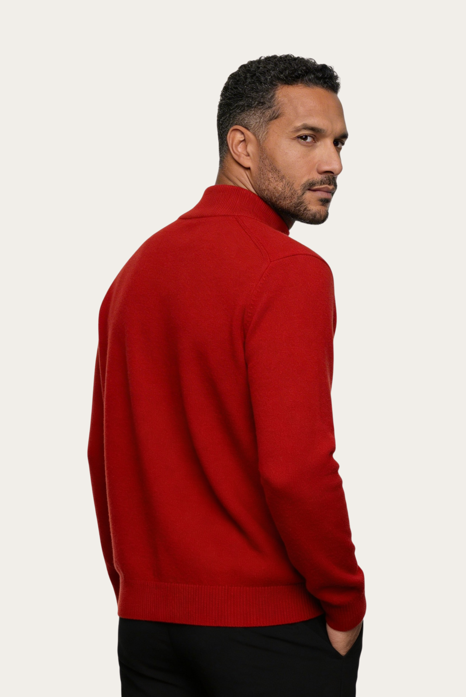 Red Inside-Out Cashmere Cardigan