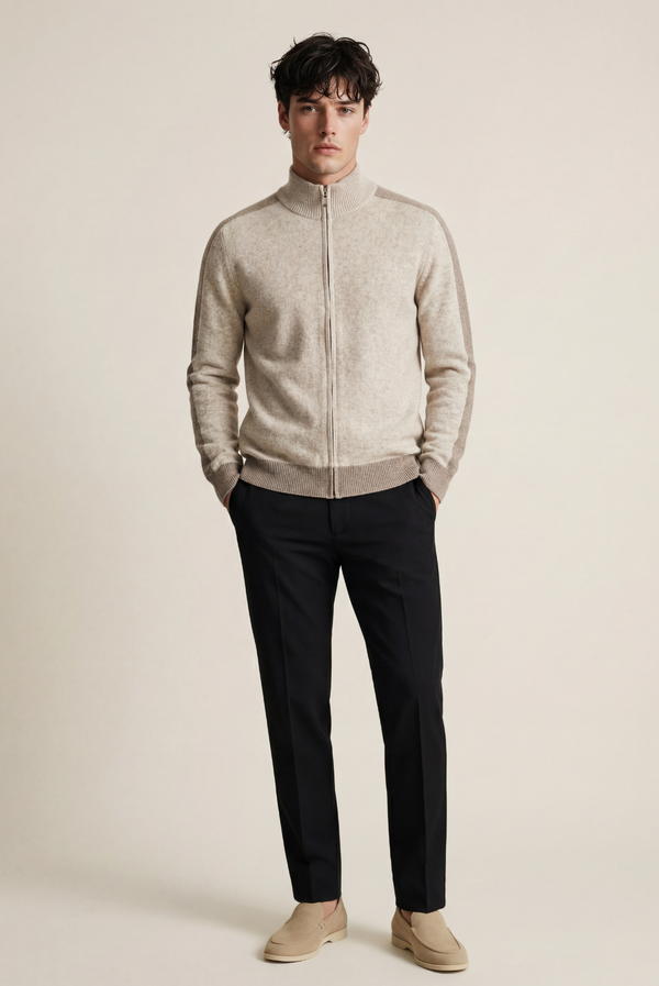 Beige Donati Cashmere Cardigan