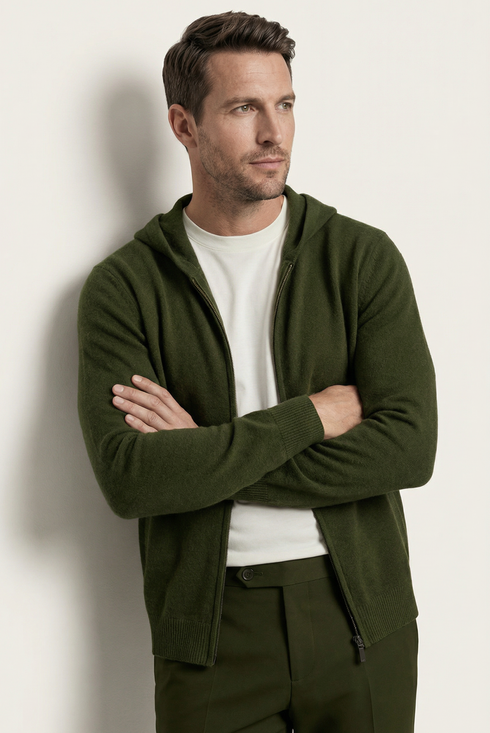 Olive Cashmere Vest