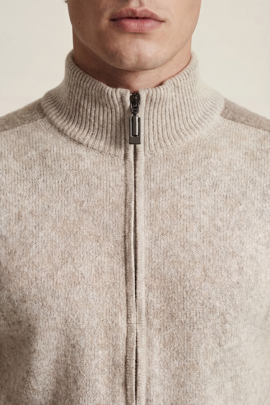 Beige Donati Cashmere Cardigan