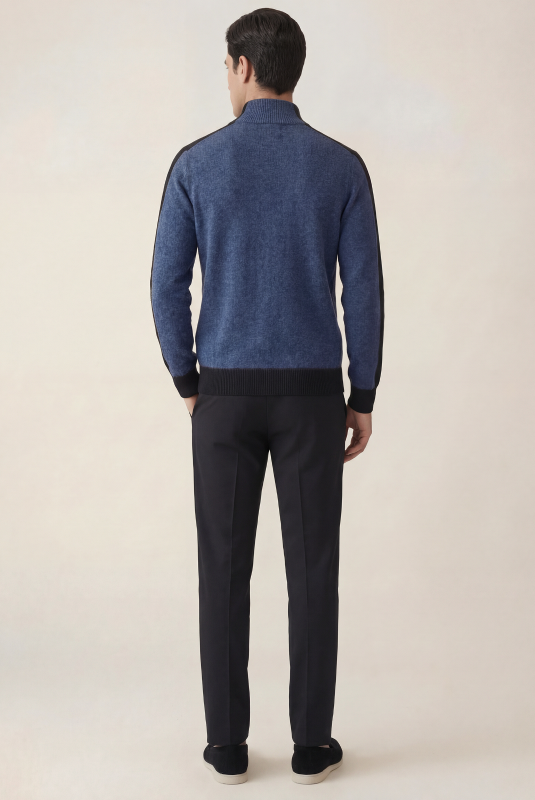 Navy Donati Cashmere Cardigan
