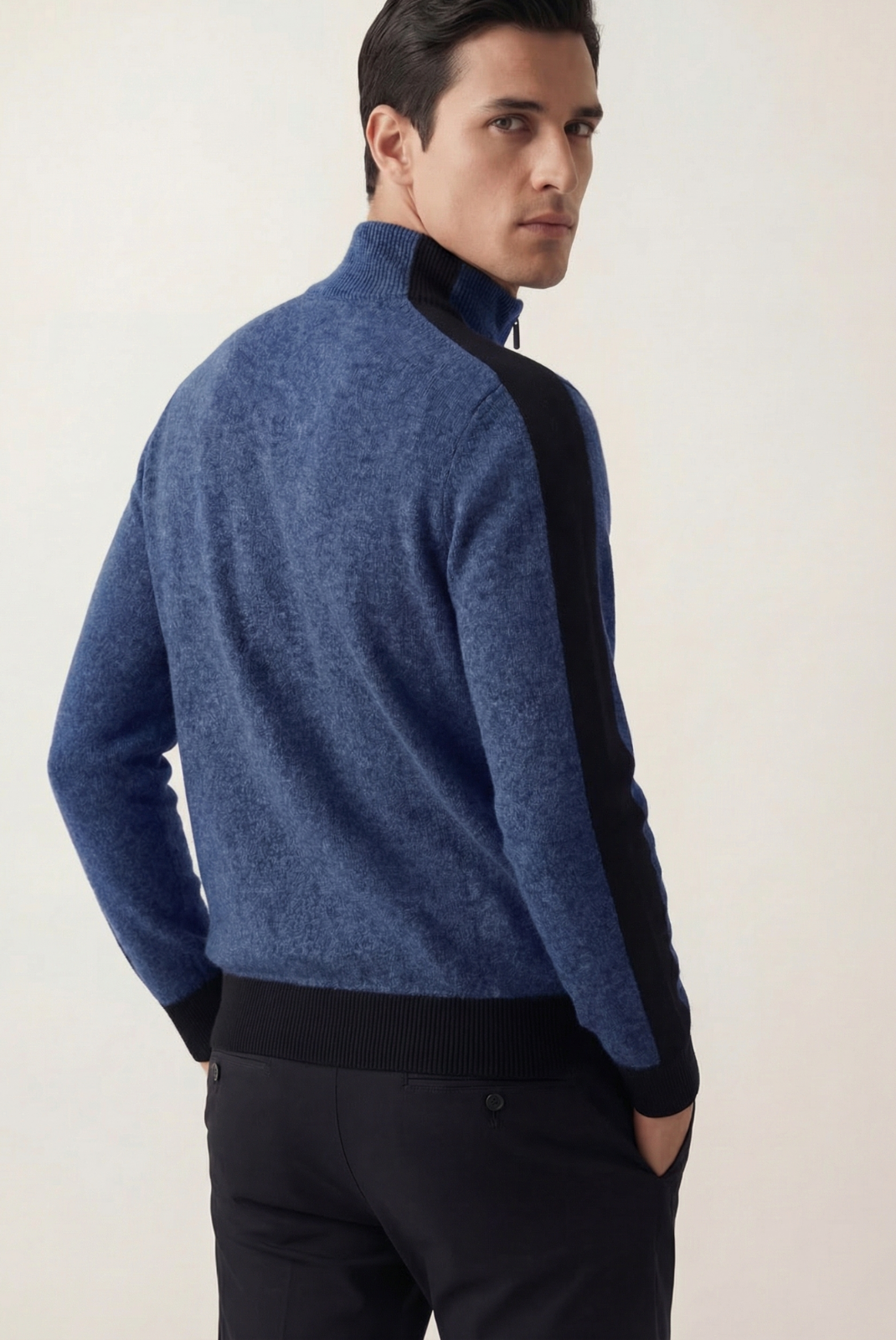 Navy Donati Cashmere Cardigan