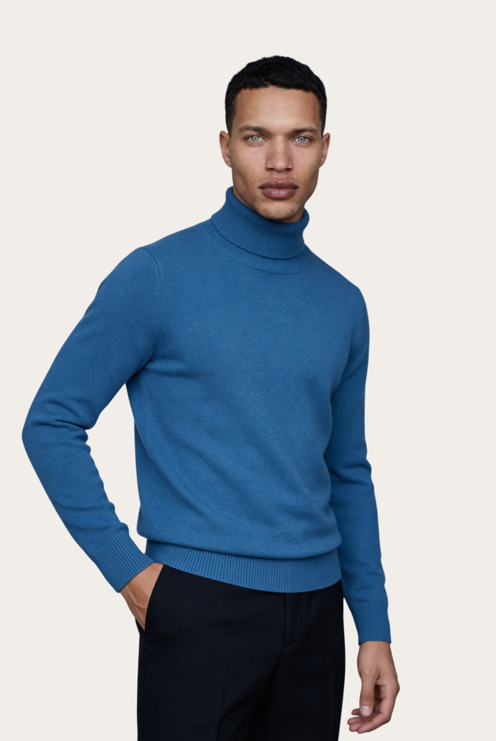 Sky Cashmere Turtleneck