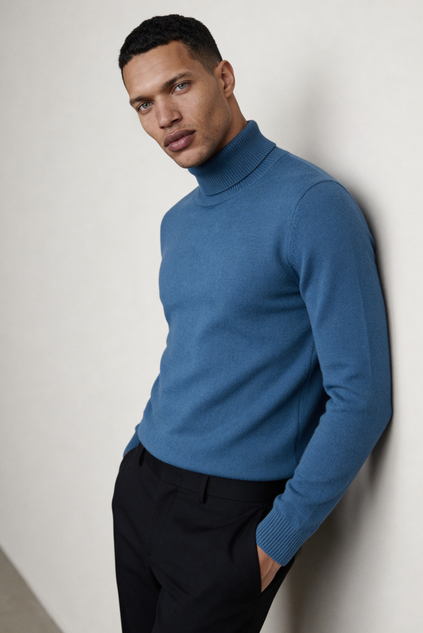 Sky Cashmere Turtleneck