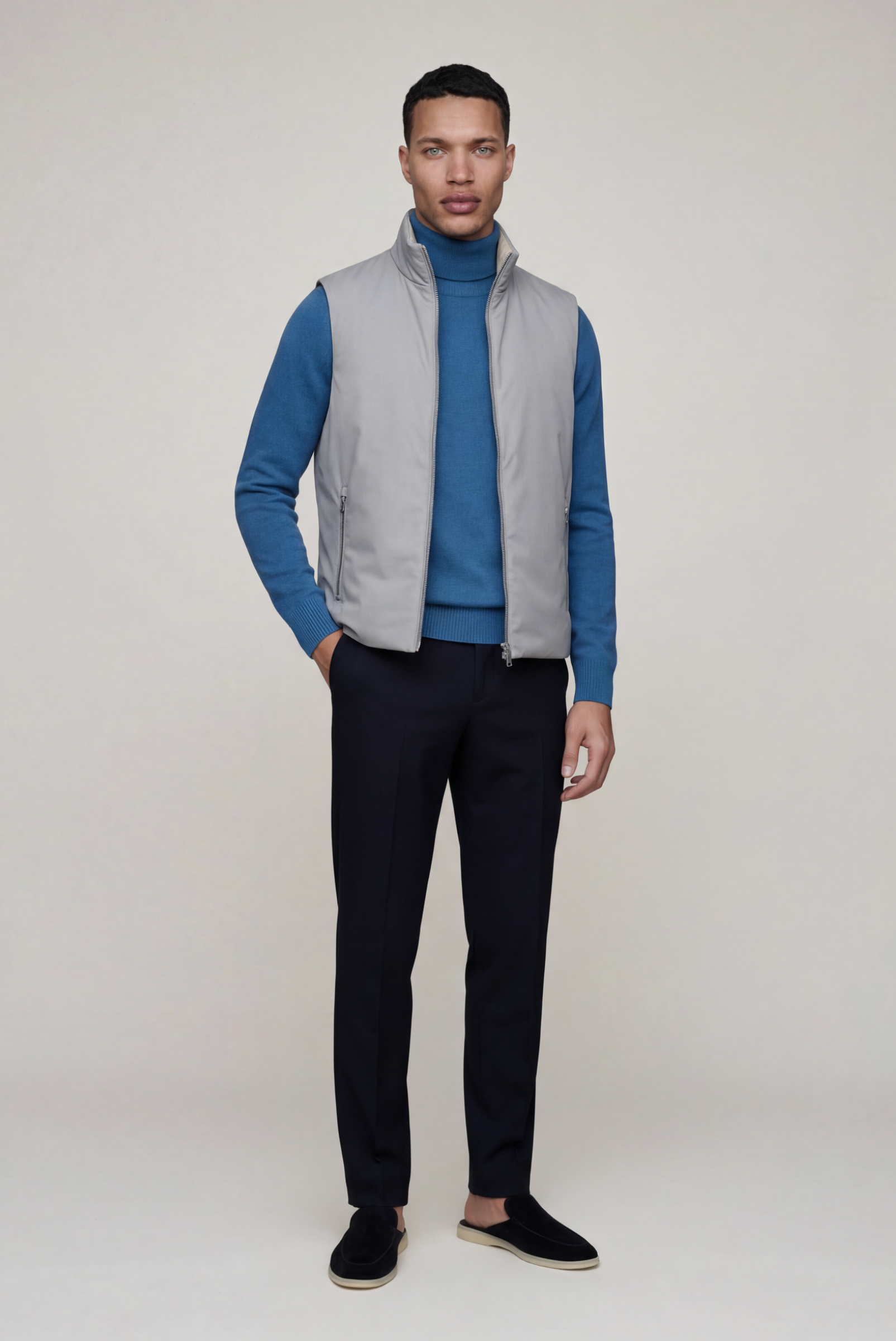 Sky Cashmere Turtleneck