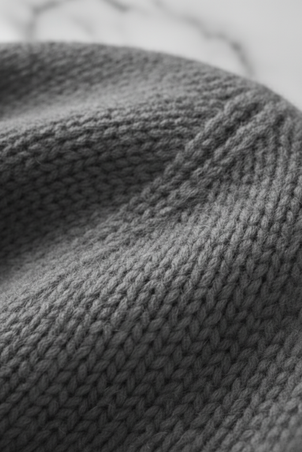 Grey Cashmere Beanie
