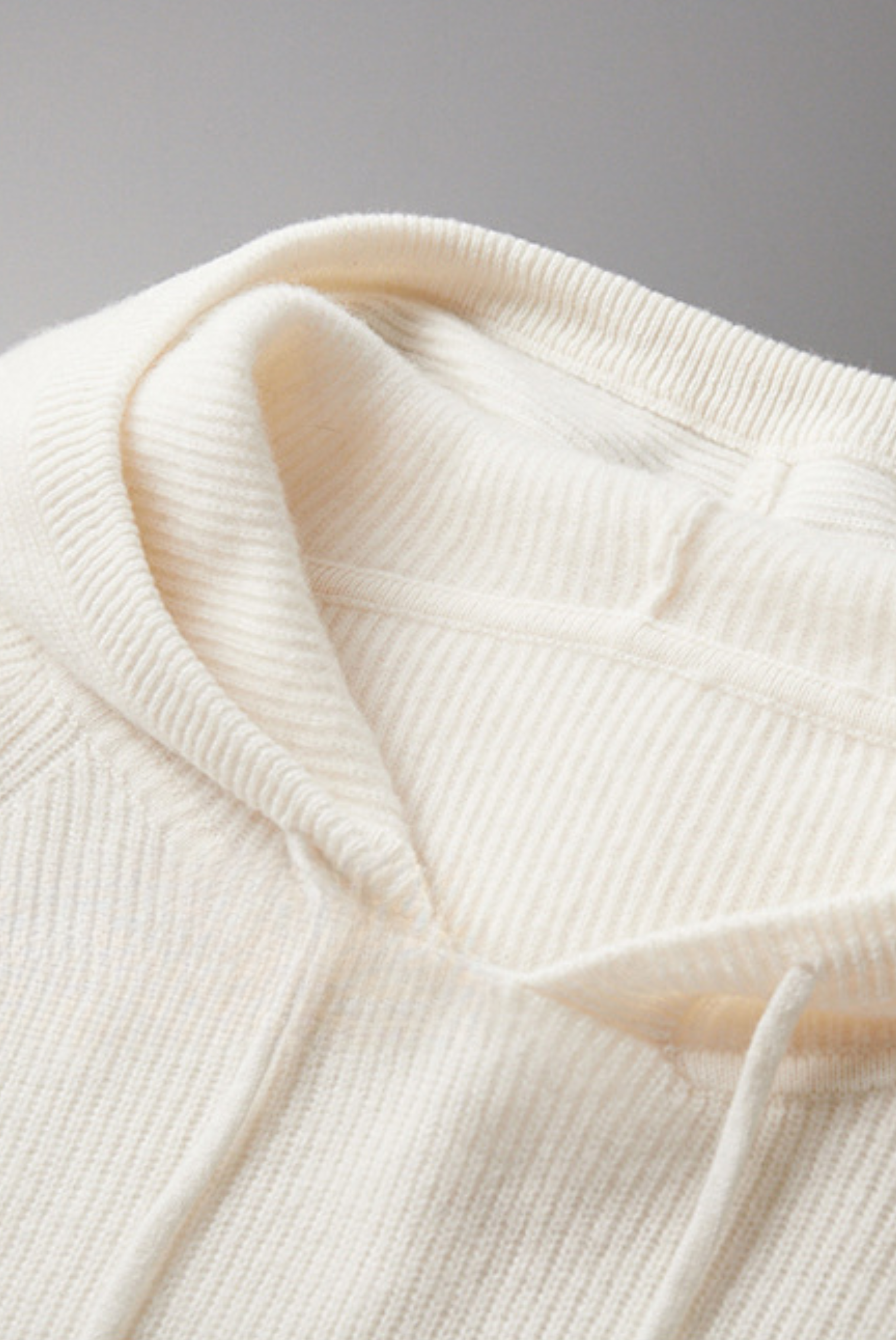 White Wool Jogger Set