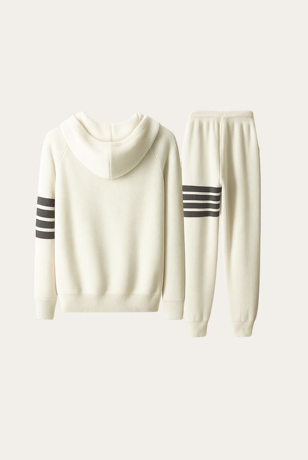 White Wool Jogger Set