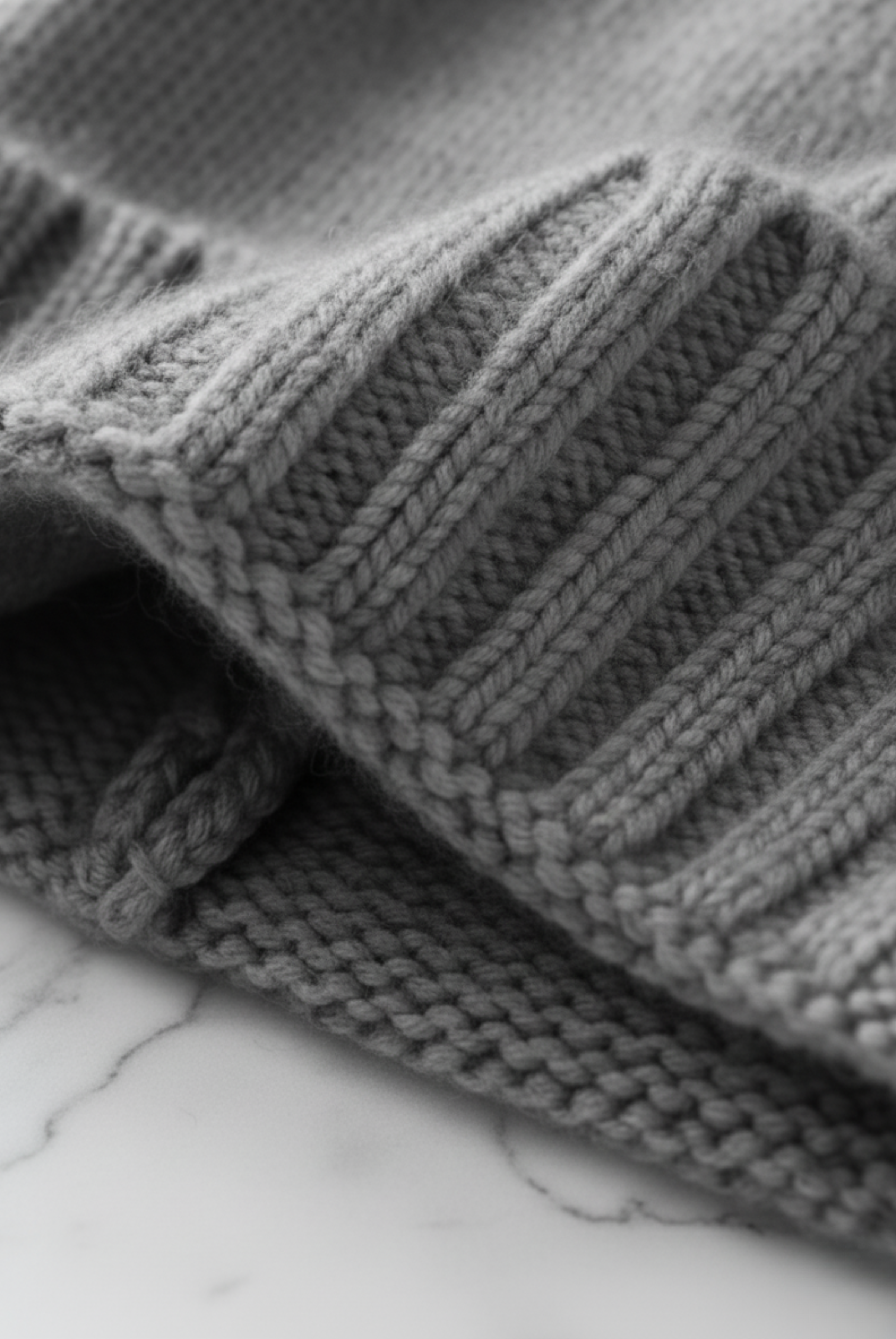 Grey Cashmere Beanie