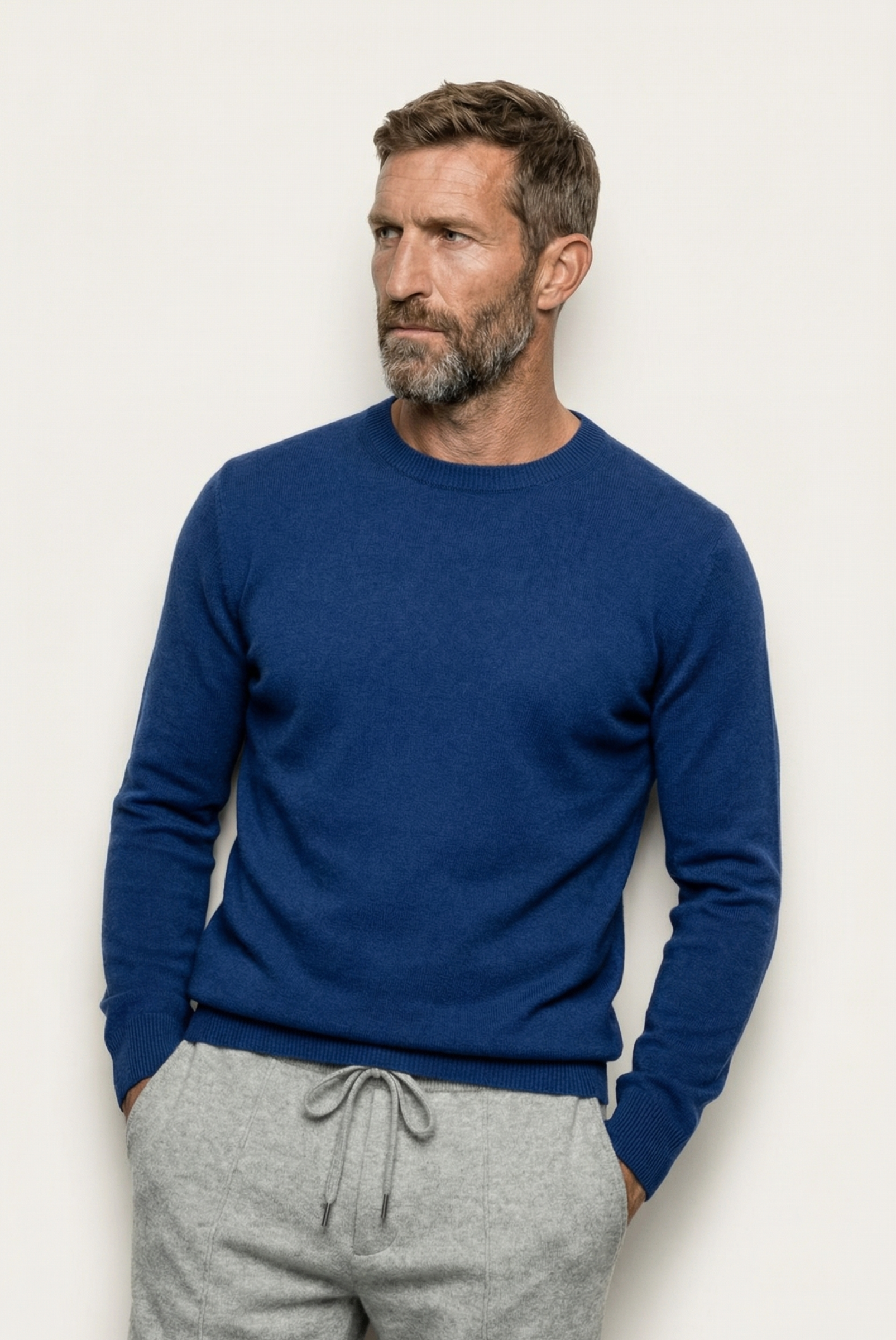 Blue Cashmere Crewneck