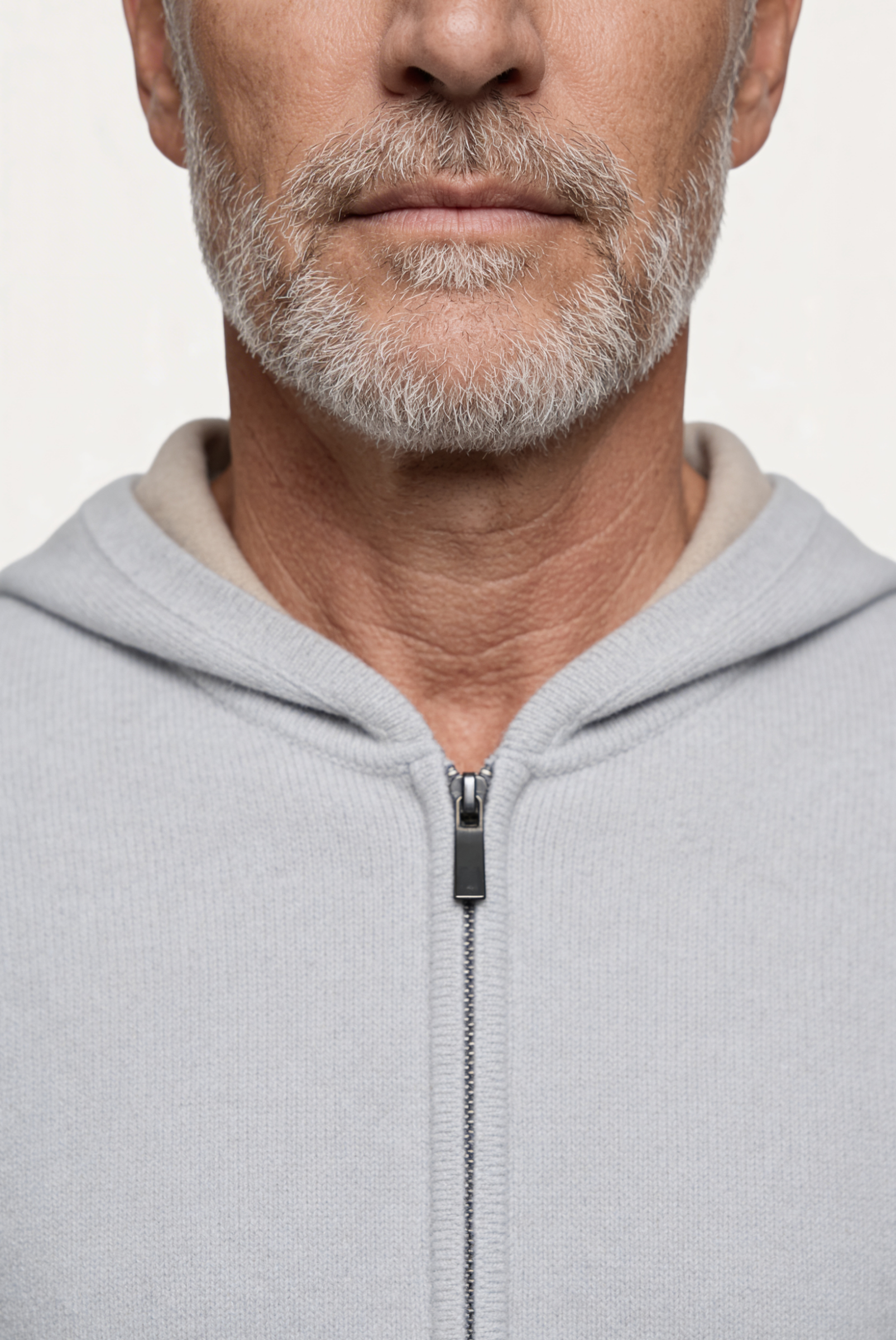 Silver Grey Cashmere Drape Cardigan