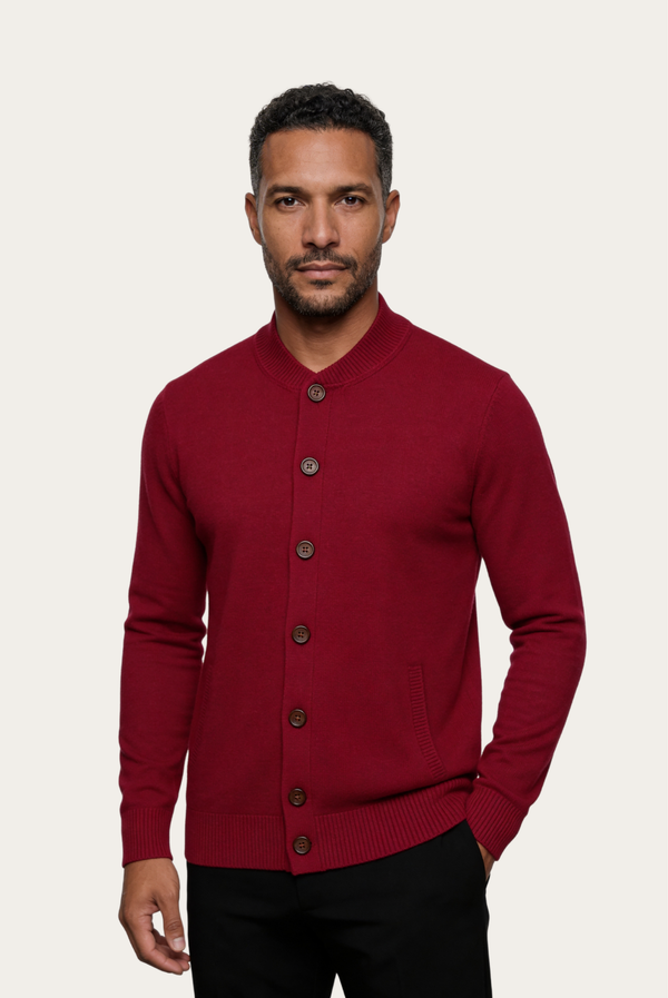 Red Cashmere Cardigan