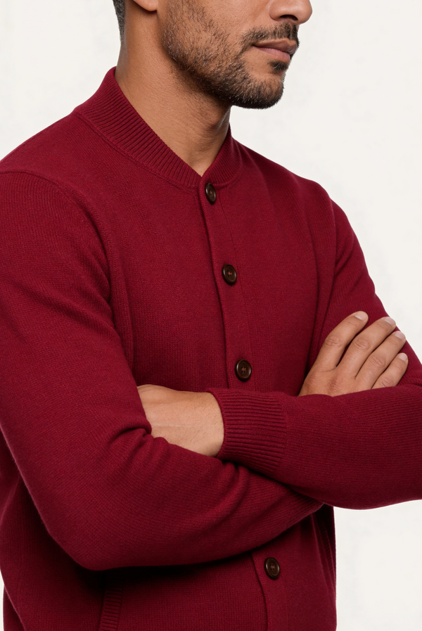 Red Cashmere Cardigan