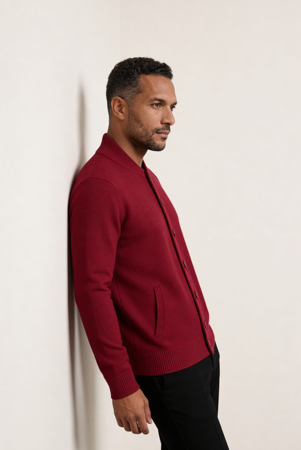 Red Cashmere Cardigan