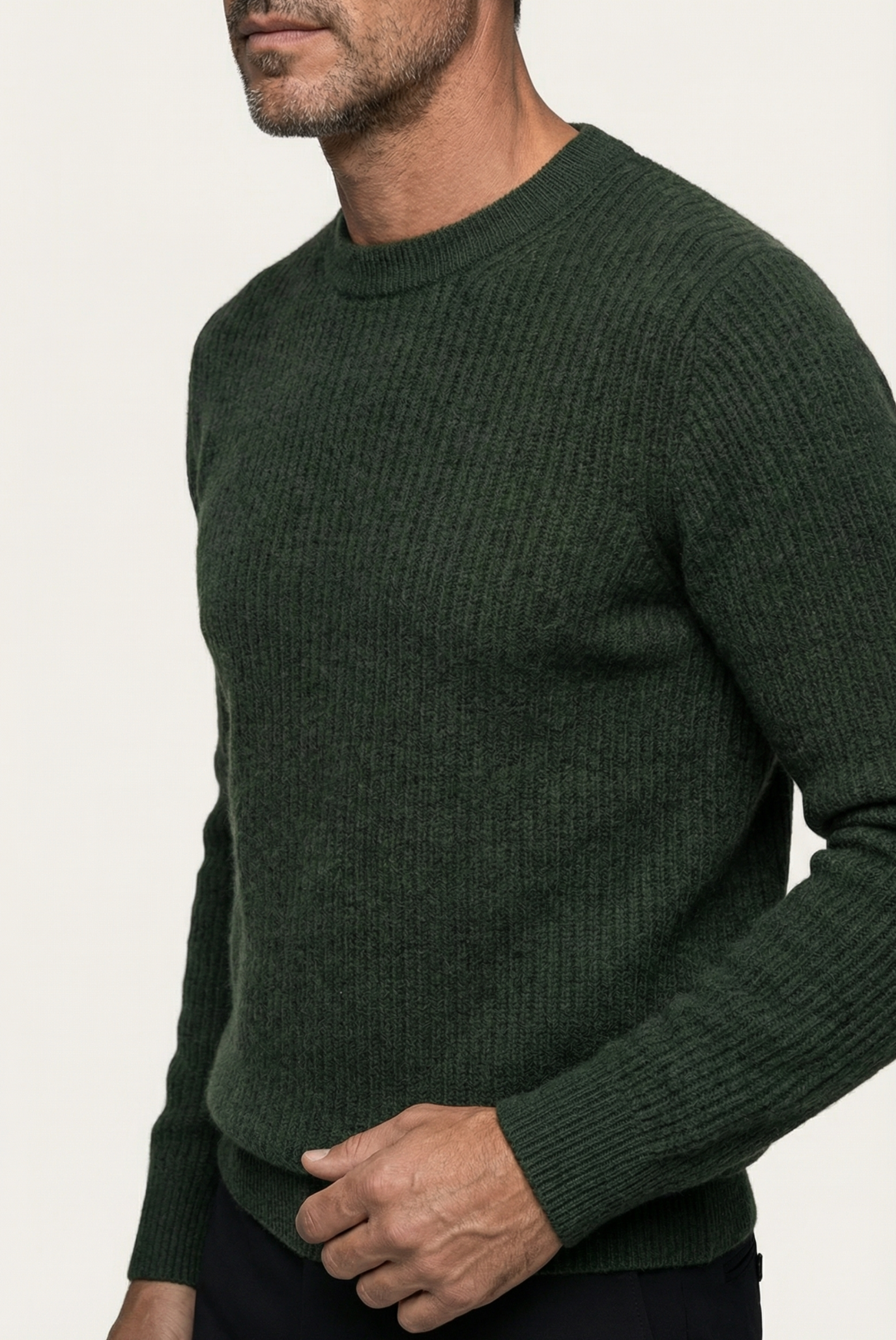Army Green Cashmere Crewneck