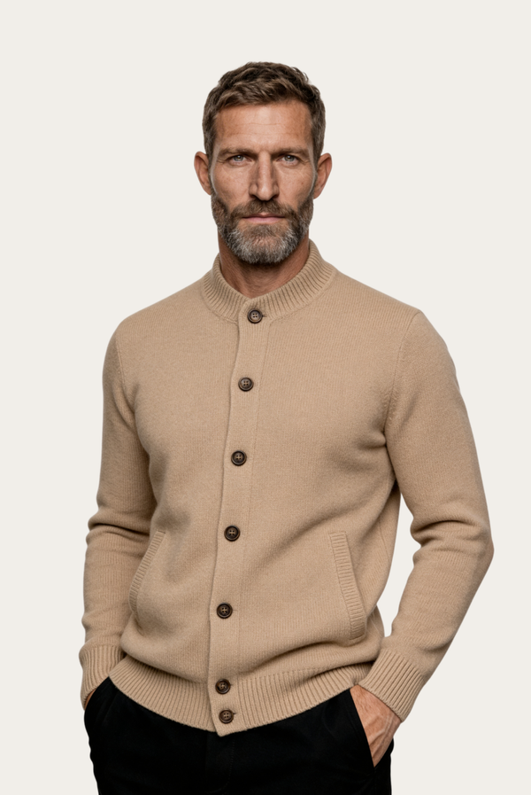 Camel Cashmere Cardigan