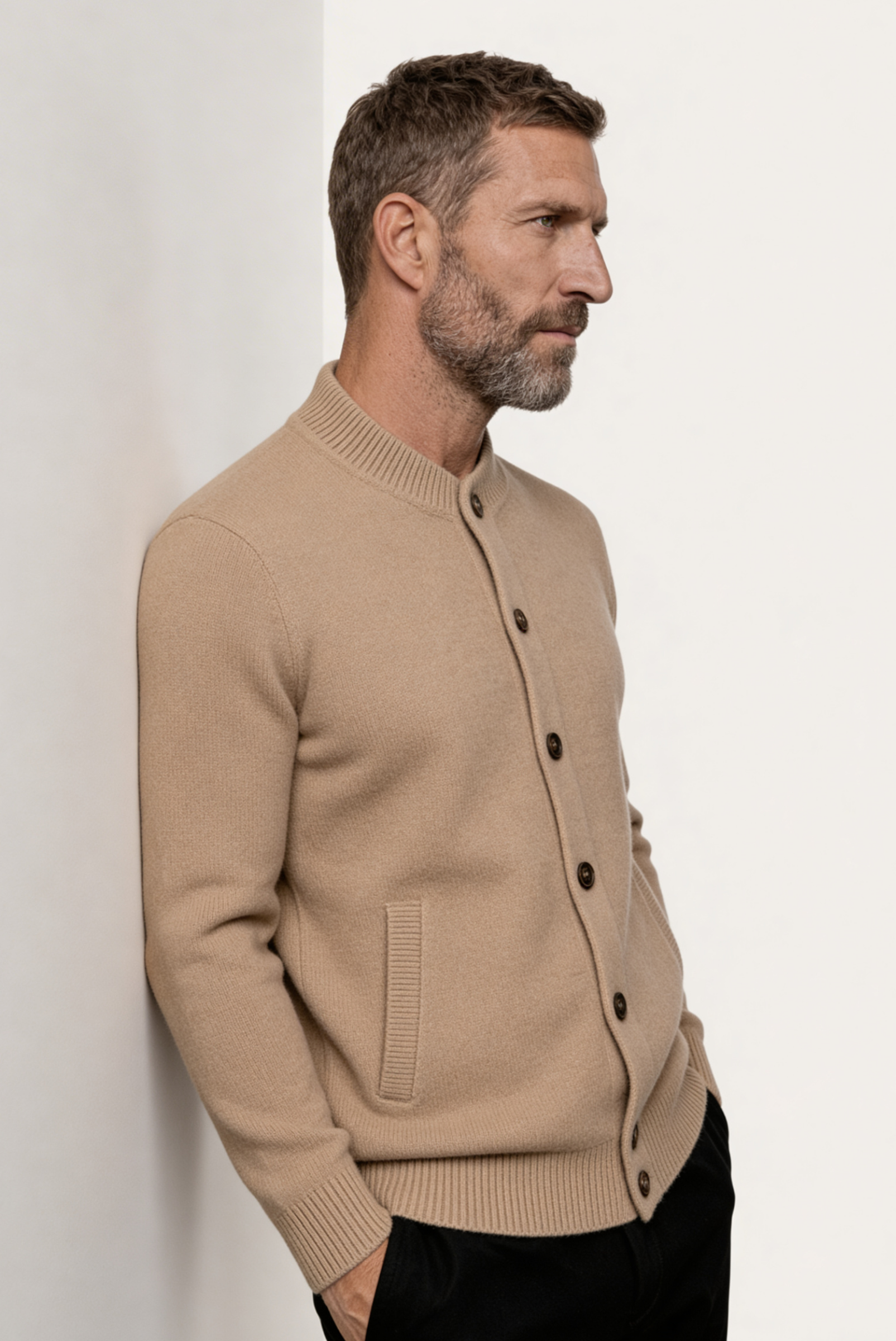 Camel Cashmere Cardigan