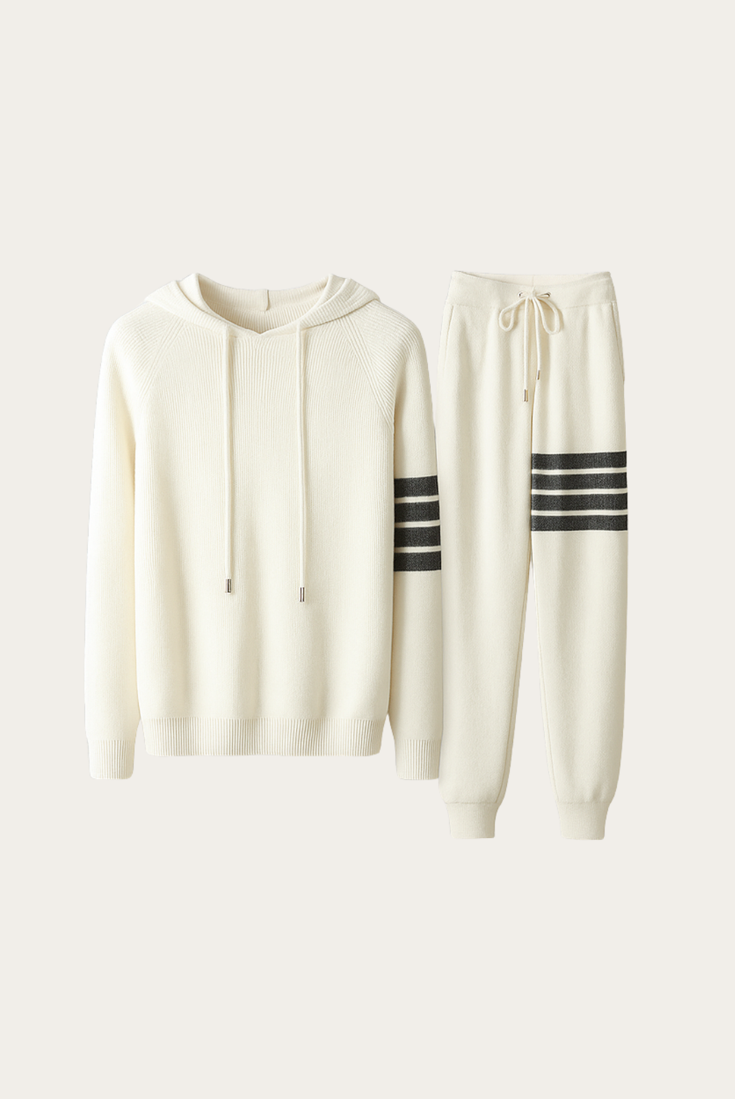 White Wool Jogger Set