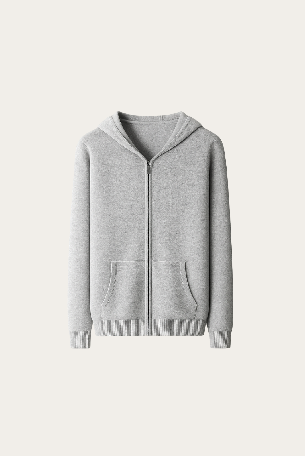 Grey Wool Zip Jacket