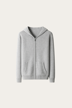 Grey Wool Zip Jacket