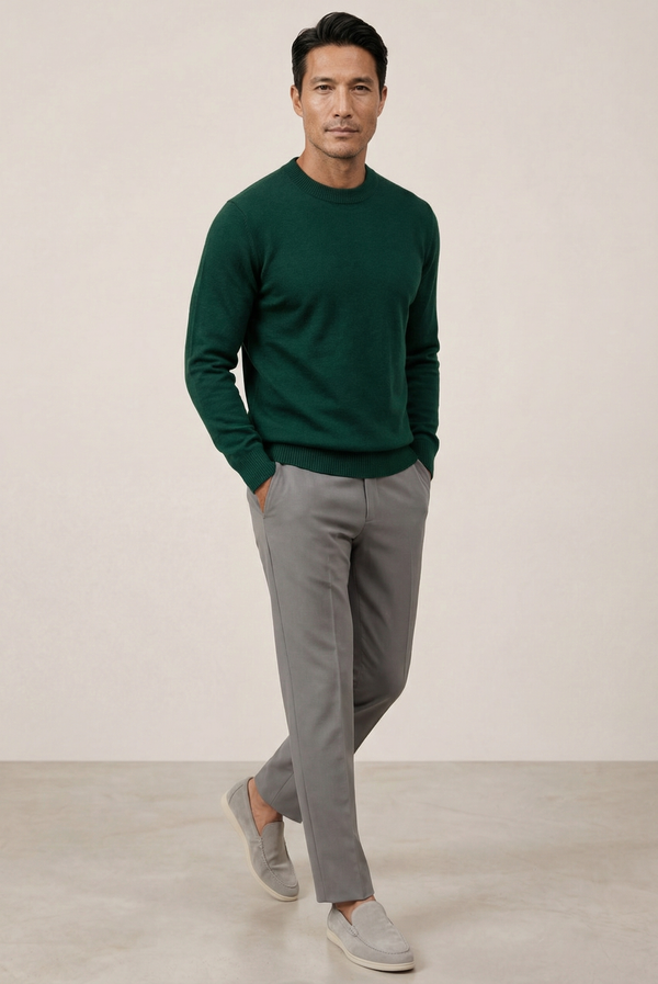 Green Wool Crewneck