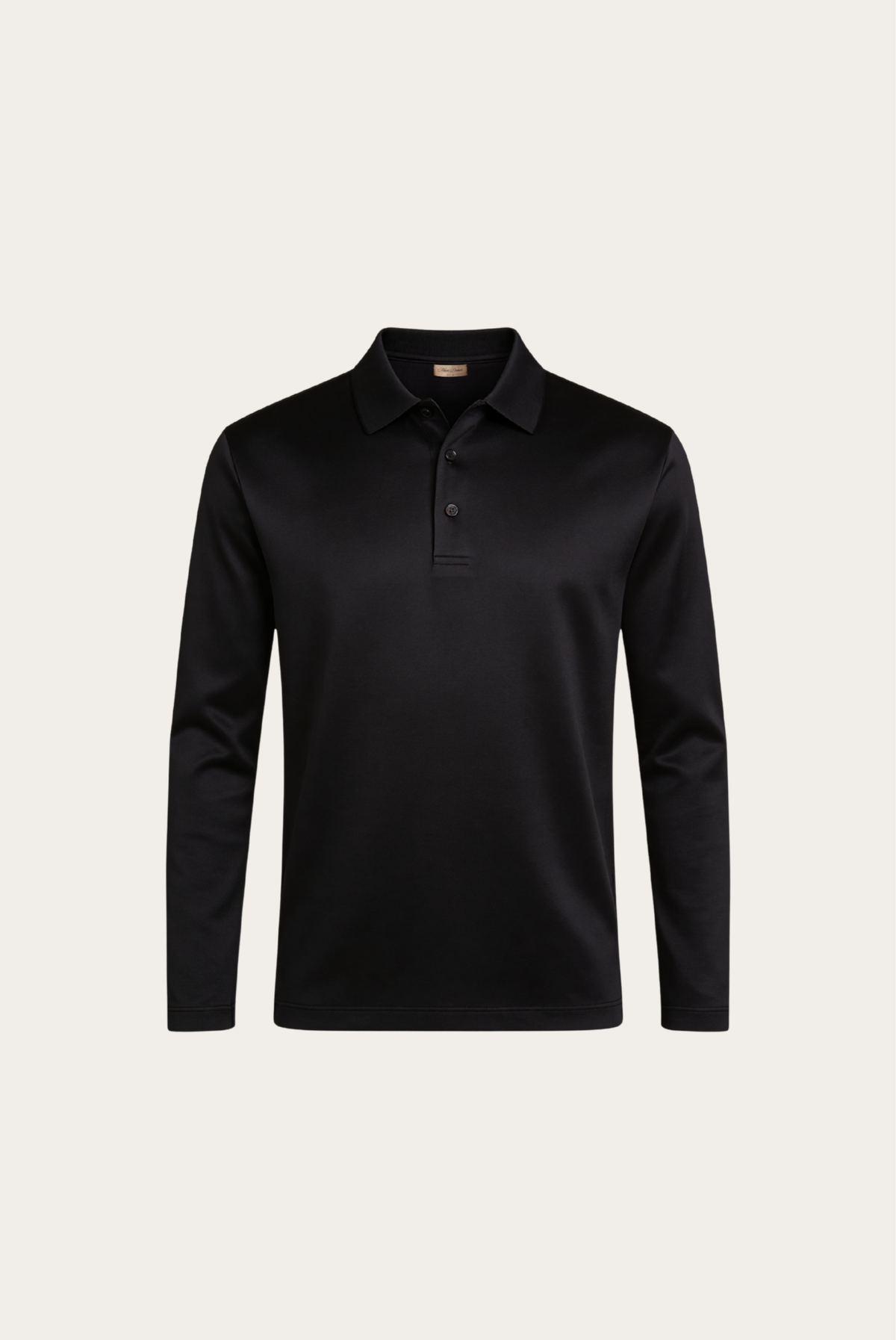 Polo Imperial de Manga Larga Negra
