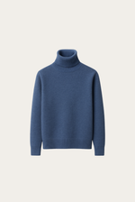 Blue Cashmere Turtleneck